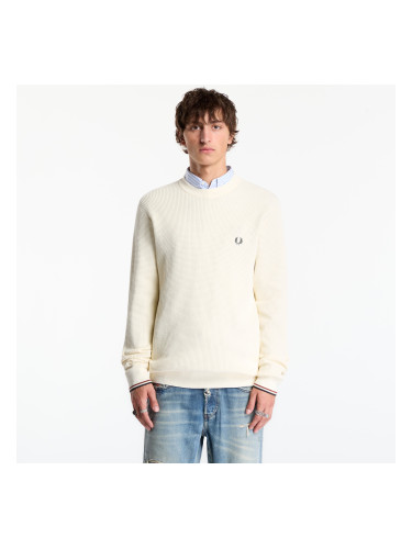 Суитшърт FRED PERRY Waffle Stitch Jumper Ecru M