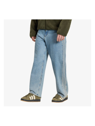 Дънки adidas Firebird Adicolor Denim Jeans MID-RISE Straight Leg Worn Blue Denim 38
