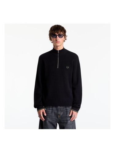 Пуловер FRED PERRY Waffle Stitch Half Zip Jumper Black M