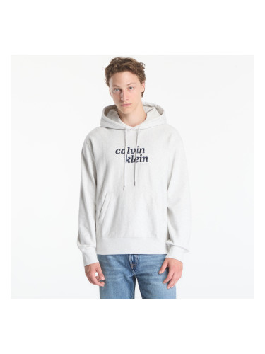 Суитшърт Calvin Klein Jeans Ls Premium Terry Graphic Hoodie Snowy Heather S