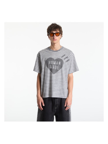 Тениска HUMAN MADE Heart Striped T-Shirt UNISEX Gray S