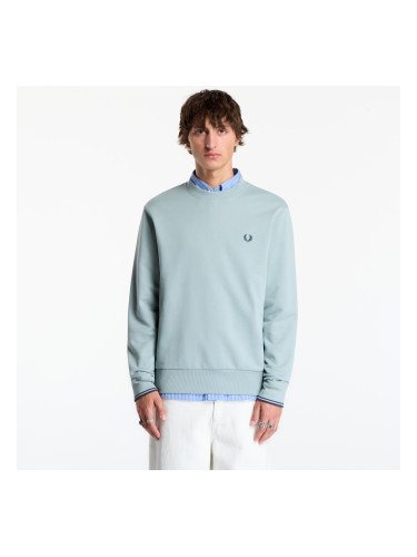 Суитшърт FRED PERRY Crew Neck Sweatshirt Silver Blue M