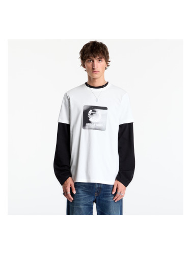 Тениска FRED PERRY Laurel Wreath Digital Tshirt Snow White M