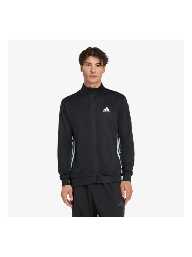 Суитшърт adidas Workout Essentials All-set 3-stripes Knit Track Top Black/ White S