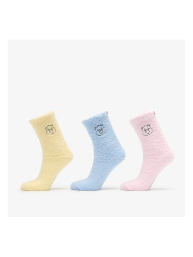 Чорапи adidas Care Bear Crew Sock 3 Pairs Clear Pink/ Clear Sky/ Almost Yellow S