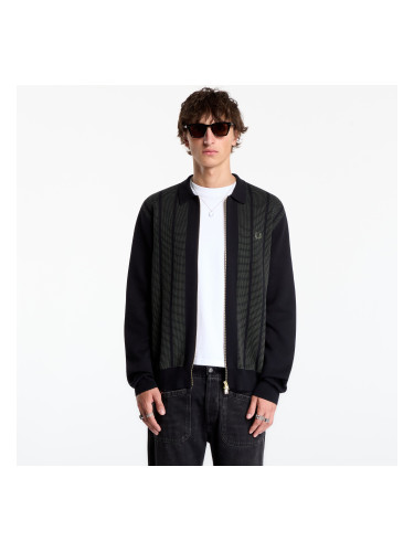 Пуловер FRED PERRY Textured Panel Zip Cardigan Black L