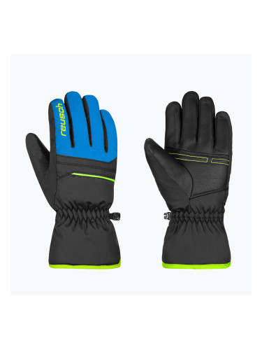 Детски скиорски ръкавици Reusch Alan Junior black/brilliant blue/safety yellow