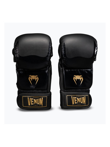 Ръкавици за ММА Venum Attack 2.0 Sparring Leather black/gold