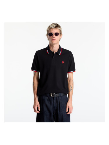 Тениска FRED PERRY Twin Tipped Fred Perry Shirt Black 40