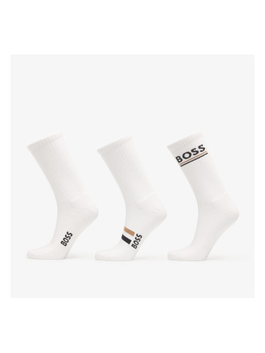 Чорапи Hugo Boss 3-Pack Qs Rib Iconic Vb White 39-42