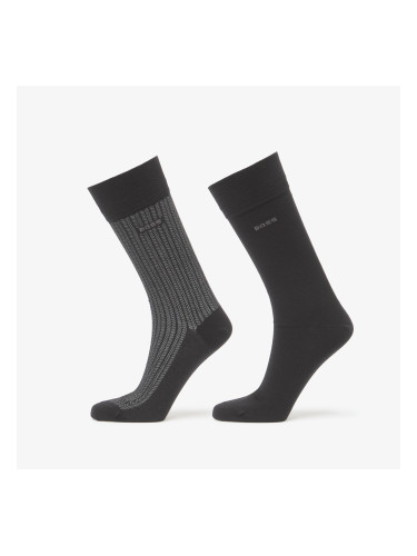Чорапи Hugo Boss 2-Pack Rs Minipattern Cc Black 39-42