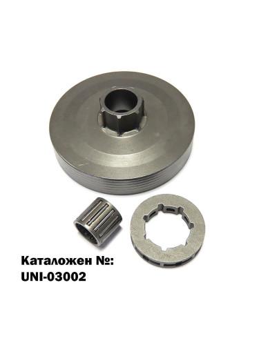Водещо колело с ринг и иглен лагер за китайска бензинова резачка 45-58 cc, 0.325", 7 зъба