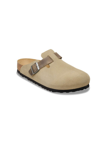 Birkenstock Boston Mixed Leather Narrow Fit Faded Khaki Мъже - Сандали Birkenstock - Кафяв - 1031557-7 - Size: 7