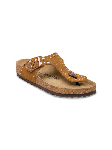 Birkenstock Gizeh Rivets Suede Leather Regular Fit Mink Жени - Сандали Birkenstock - Кафяв - 1031649-4.5 - Size: 4.5