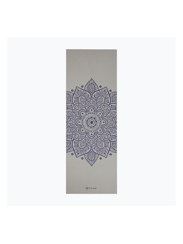 Постелка за йога Gaiam Sustained Yoga grey sundial flower