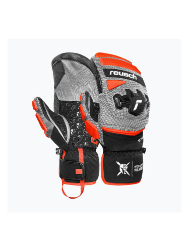Скиорски ръкавици Reusch Worldcup Warrior GS Mitten black/silver/fluo red