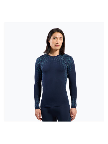 Мъжки термоактивен суитшърт ODLO Performance Warm Bl Top Crew Neck dark sapphire