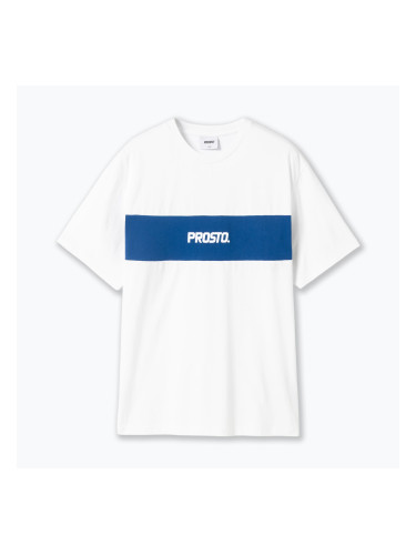 Мъжка тениска PROSTO Root white/navy blue