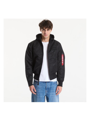 Яке Alpha Industries MA-1 Zip Hood Backprint Black/ Reflective M