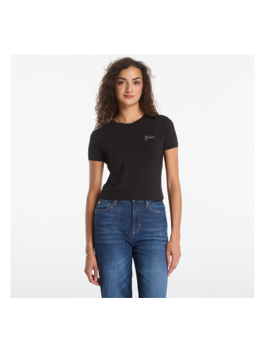 Тениска GUESS New Ss Cn Mini Logo Tee Jet Black XS