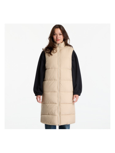 Пухено яке Urban Classics Ladies Long Puffer Vest Wet Sand XS
