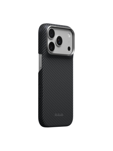Гръб Pitaka Edge Case за iPhone 18 Pro / 17 Pro - Black/Grey Twill