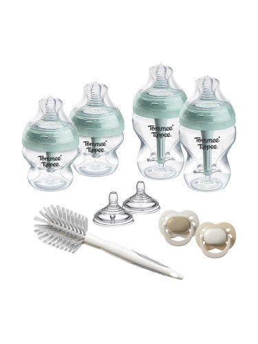 Комплект за новородено Advanced Anti-Colic Tommee Tippee самостерилизиращи се шишета + залъгалки, 0м+