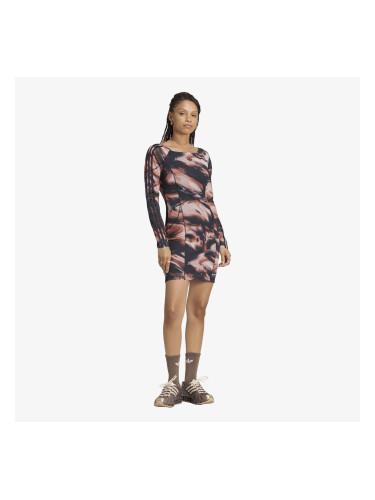Облекло adidas Graphic Mini Dress Vermillion/ Crystal Linen/ Aurora Coffee XL