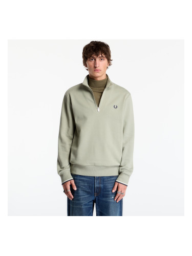 Суитшърт FRED PERRY Half Zip Sweatshirt Seagrass M