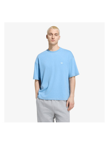 Тениска adidas Trefoil Essentials Melange Loose Cropped TEE Light Blue Mel S