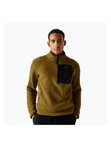 Мъжки поларен суитшърт REGATTA Frankie Borg Half Zip rich tan/black