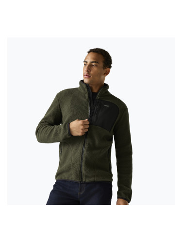 Мъжки поларен суитшърт REGATTA Frankie Borg dark khaki/black