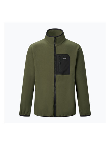Мъжки поларен суитшърт REGATTA  Frankie Full Zip Fleece dark khaki/black