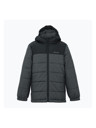 Детско ватирано яке REGATTA Lofthouse black/seal grey