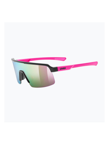 Детски слънчеви очила UVEX Dyrt Jr black pink mat/mirror pink