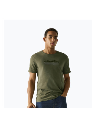 Мъжка тениска Regatta ClineIX dark khaki mountain reflect