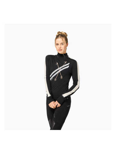Дамска блуза с дълъг ръкав super.natural KryTeeede Col T-Neck Light jet black/white/mountain trail gl/white