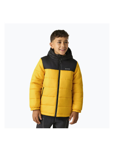 Детско ватирано яке REGATTA Lofthouse black/mustard