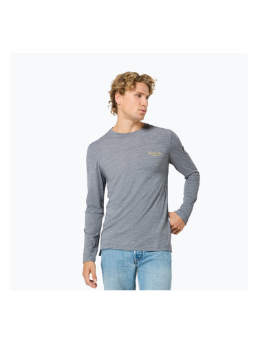 Мъжка блуза с дълъг ръкав  super.natural Apres Ski cashmere grey melange/various