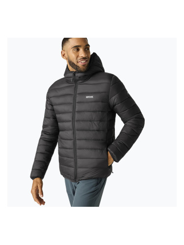 Мъжко пухено яке REGATTA Hooded Marizion black/burnt henna