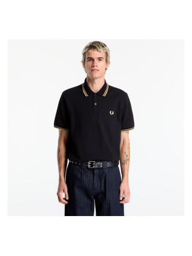 Тениска FRED PERRY Twin Tipped Fred Perry Shirt Black/ Champagne 40