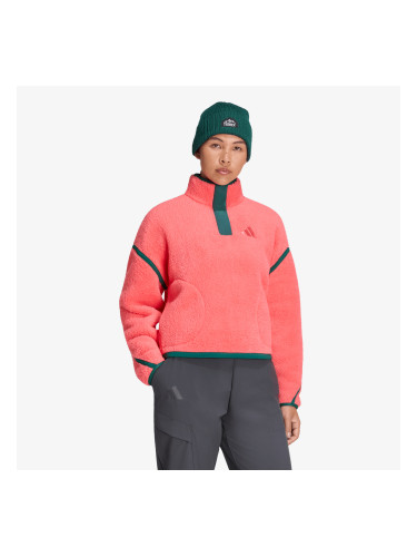 Суитшърт adidas Terrex Multi High Pile Fleece Pullover Pure Turbo XS