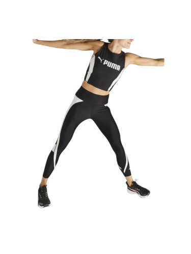 PUMA Fit High-Waisted 7/8 Colorblock Leggings Black/White