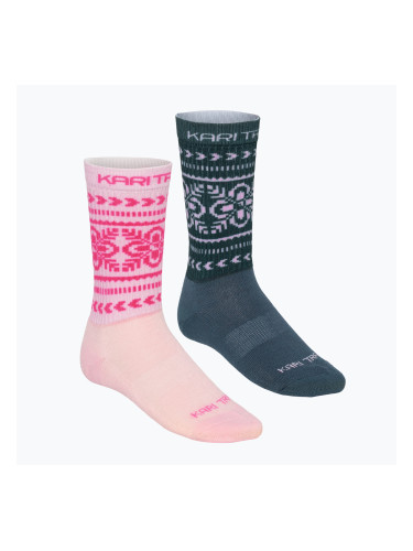 Дамски чорапи KARI TRAA Puffin 2 pack pink frost