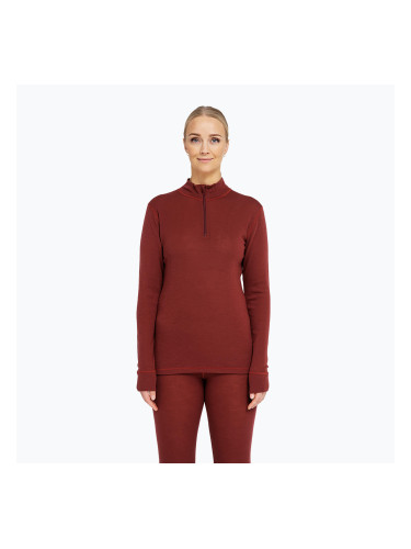 Дамски термоактивен суитшърт Dovre Wool Zip burgundy