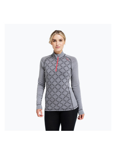 Дамски термоактивен суитшърт Dovre Half Zip Jacquard grey