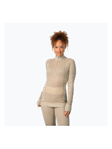 Дамски термоактивен суитшърт KARI TRAA Smekker Half Zip mocha