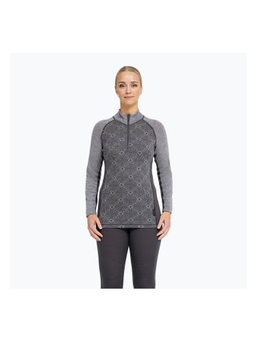 Дамски термоактивен суитшърт Dovre Wool Organic Half Zip grey