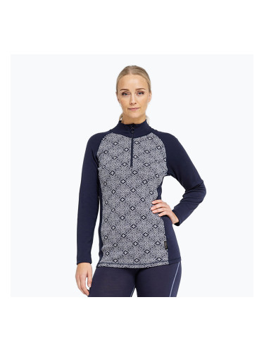 Дамски термоактивен суитшърт Dovre Wool Organic Half Zip navy
