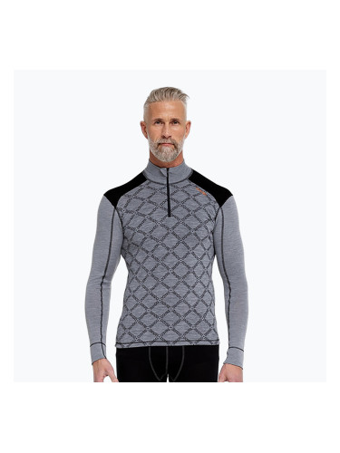 Мъжки термоактивен суитшърт Dovre Half Zip Jacquard grey